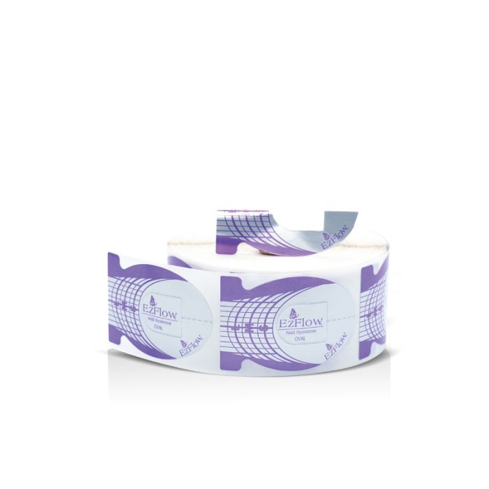 Front facing of EzFlow Perfect C-Curve Forms in Oval Purple variant isolated in white color setting