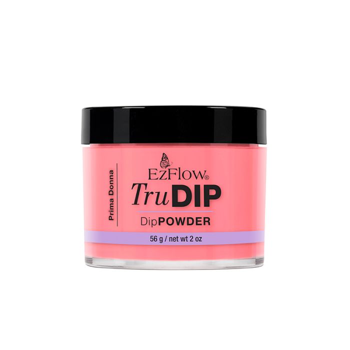 2 ounces of EzFlow TruDip Prima Donna contained in black capped glass jar