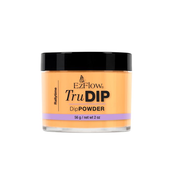 Front view of EzFlow TruDIP Rallytime contained in a transparent 2 ounce glass jar