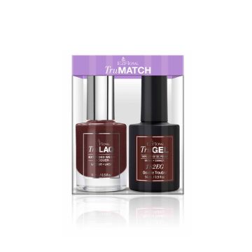 EzFlow TruMatch Color Duos Double Trouble nail polish in their labelled transparent plastic retail packaging