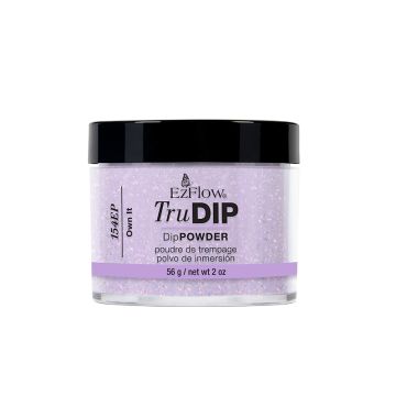 EzFlow TruDIP Own It contained in a 2 ounce clear glass tub printed with product label