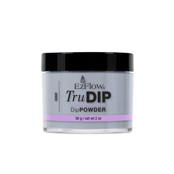 Front view of EzFlow TruDIP GSD nail dip powder in a 2 ounce glass container