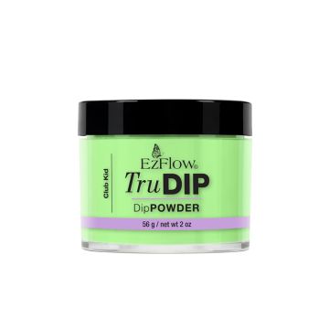 Front view of EzFlow TruDIP Club Kid contained in a transparent 2 ounce glass jar