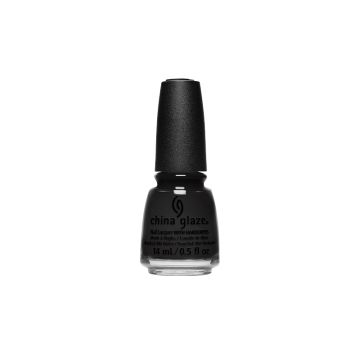 Wide view of China Glaze Nail Lacquer, Covens & Caviar in 0.5-ounce bottle